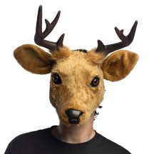 Demi-masque peluche Cerf pas cher | Masque cerf adulte carnaval