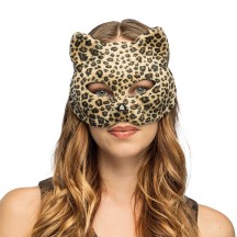 Demi-masque Félin léopard pas cher | Masque chat adulte