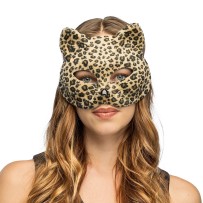 Demi-masque Félin léopard pas cher | Masque chat adulte