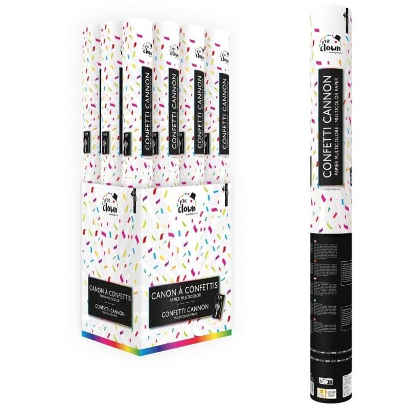 Canon à Confettis Papier 60 cm Multicolore - 28060 - Canons à confettis