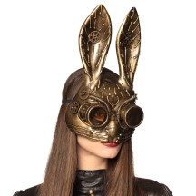 Masque Steambunny Femme pas cher | Demi-masque Steampunk Adulte