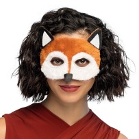 Masque Peluche Renard Adulte pas cher | Demi-masque Animal