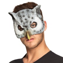 Demi-masque mousse Hibou pas cher | Masque de déguisement adulte et enfant