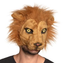 Demi-masque peluche Lion pas cher | Masque de déguisement adulte