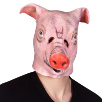 Masque Tête de Cochon en Latex pas cher | Masque Halloween Adulte