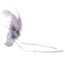 Loup Venice Prezioso Argent pas cher | Masque Vénitien à Plumes