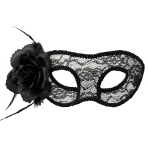 Masque Dentelle Mystique Noir pas cher | Masque Bal Masqué Femme