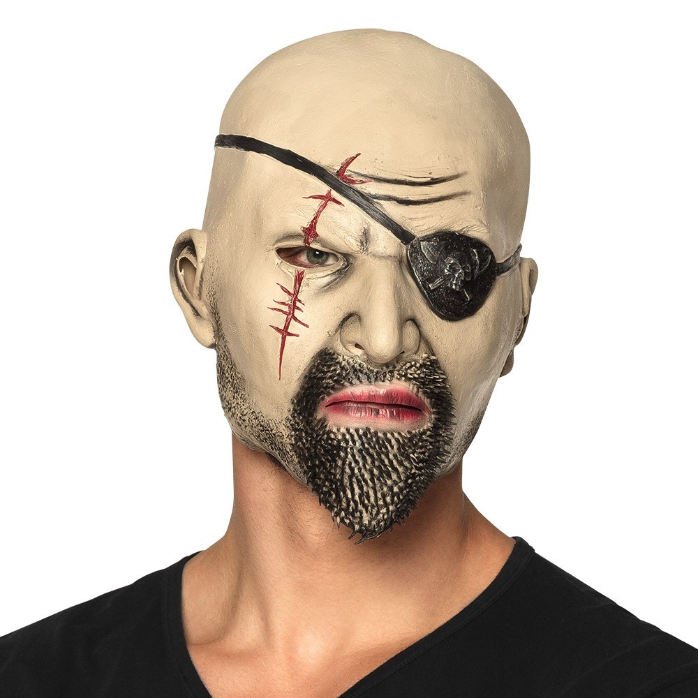Masque tête Pirate en latex pas cher | Masque adulte