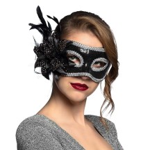 Loup Venice Fiore Noir pas cher | Masque vénitien femme
