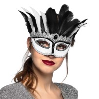 Masque Loup Vénitien Gazza Argent Pas Cher | Bal Masqué