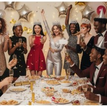 Pochette Cotillons 10 Personnes GLITTER MIX ARGENT - 21417AR - Cotillons