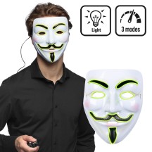 Masque LED Protest Adulte Pas Cher | Masque Lumineux Halloween