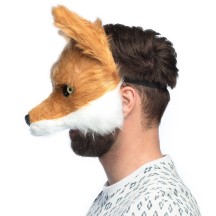 Demi-Masque Peluche Renard Adulte Pas Cher | Masque Animal