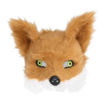 Demi-Masque Peluche Renard Adulte Pas Cher | Masque Animal