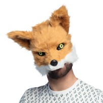 Demi-Masque Peluche Renard Adulte Pas Cher | Masque Animal