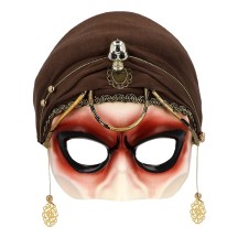 Demi-masque Voyante adulte brun pas cher