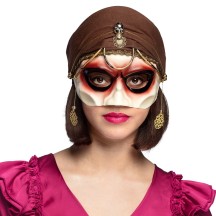 Demi-masque Voyante adulte brun pas cher