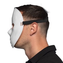 Masque visage Hockey blanc pas cher pour Halloween