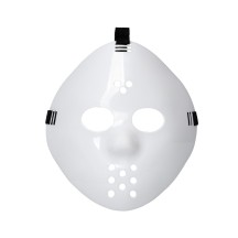 Masque visage Hockey blanc pas cher pour Halloween