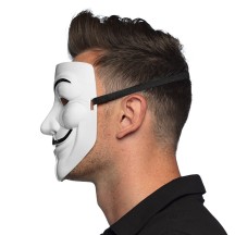Masque visage Protest blanc pas cher pour Halloween