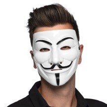 Masque visage Protest blanc pas cher pour Halloween