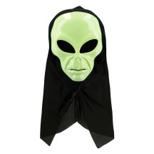 Masque Alien phosphorescent avec capuche adulte | Fiesta Factory
