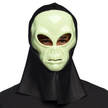 Masque Alien phosphorescent avec capuche adulte | Fiesta Factory