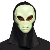 Masque Alien phosphorescent avec capuche adulte | Fiesta Factory