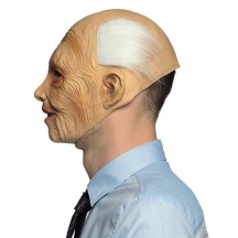 Masque Vieil Homme en latex avec cheveux adulte | Fiesta Factory