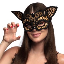 Loup Léopard avec dentelle femme | Masque de carnaval | Fiesta Factory