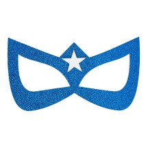 Loup Super-Héroïne Bleu à paillettes | Masque femme | Fiesta Factory