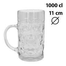 Chope à Bière XXL 1 Litre en Verre Pas Cher