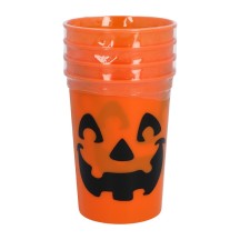 4 Gobelets Citrouille Halloween 30 cl Pas Cher
