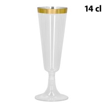 4 Flûtes à Champagne Or 14 cl Pas Cher