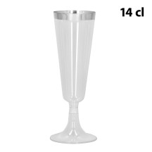 4 Flûtes à Champagne Argent 14 cl Pas Cher