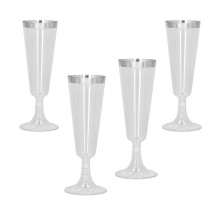 4 Flûtes à Champagne Argent 14 cl Pas Cher