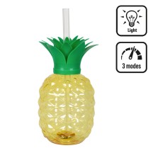 Gobelet LED Ananas 50 cl avec Paille | Gobelet Lumineux