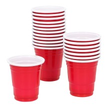20 verres à shot rouges réutilisables 6 cl pas cher