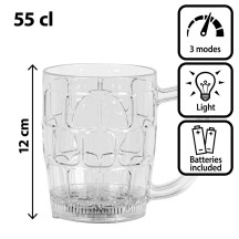 Chope de bière LED lumineuse 55 cl pas cher