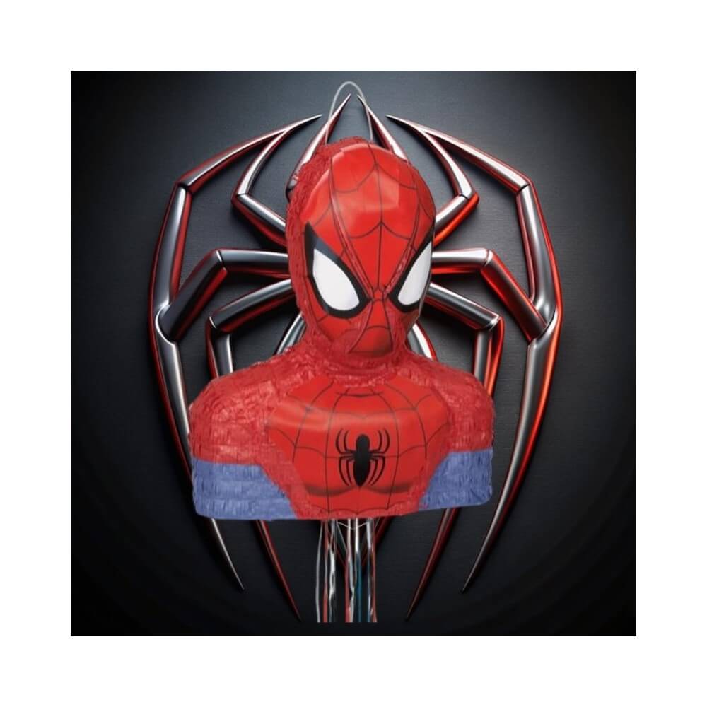Piñata à Tirer Spider-Man 3D 45 cm - U46378 - Piñatas