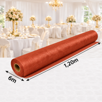 Nappe Papier Damassé Terracotta 6 m pas cher