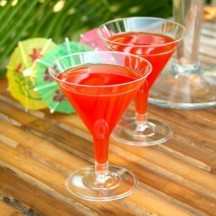 6 Verres cocktail plastique