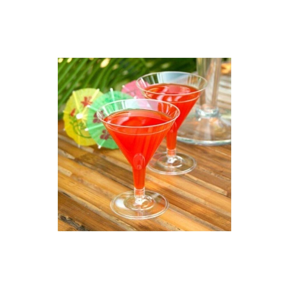 6 Verres cocktail plastique