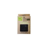 Pailles en papier - lot de 25 - Noir