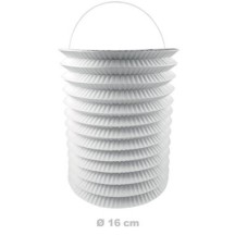 Lampion cylindrique 16 cm BLANC