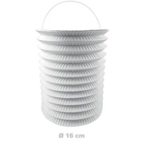 Lampion cylindrique 16 cm BLANC