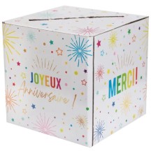 Urne anniversaire blanche