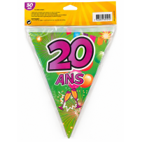 Guirlande fanions anniversaire 20 ans – 7 m