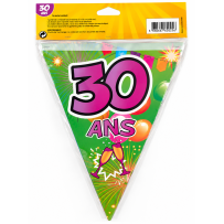 Guirlande fanions anniversaire 30 ans – 7 m