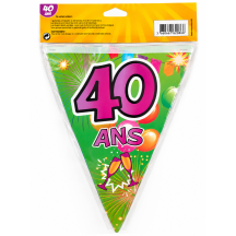 Guirlande fanions anniversaire 40 ans – 7 m
